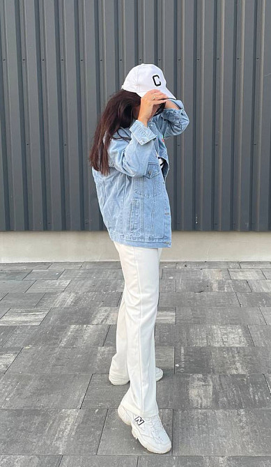 Джинсовая куртка женская оверсайз смайлики р 42-46 Харьков - изображение 2