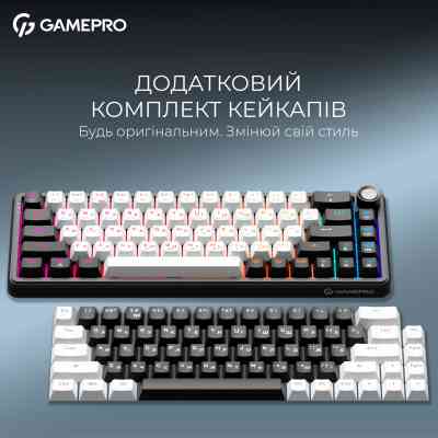 Клавіатура GamePro Asgard Valhalla MK210B Pro 65 RGB Wireless/Bluetooth/USB Black (MK210B Pro) Вінниця