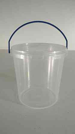 Ведро круглое с крышкой 1,1 л прозрачное (1 шт) Харьков