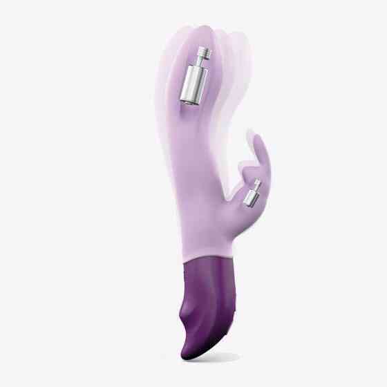 Вібратор-кролик Love To Love Hello Rabbit Violet з гнучким стовбуром і стимуляцією точки G, 2 мотори Sex Aura Київ