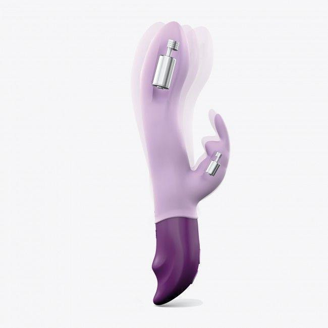 Вібратор-кролик Love To Love Hello Rabbit Violet з гнучким стовбуром і стимуляцією точки G, 2 мотори Sex Aura Київ - фото 2