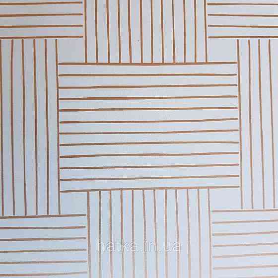 Шпалери вінілові на флізелін Caselio Mystery 0.53х10 м геометрія яскраві смуги золотисті на салатовому Київ