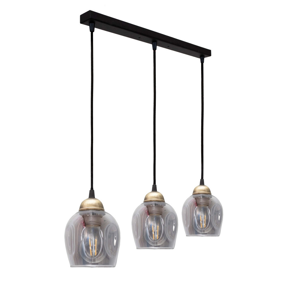 Светильник подвесной MSK Electric Enigma на планке под три лампы Е27 PL 2024-3 BK Одесса - изображение 4