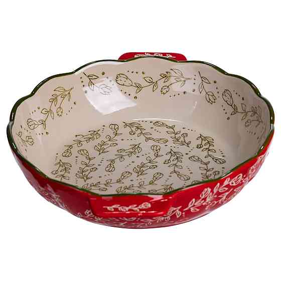 Yiwu Форма для запікання Vintage Ø25 (см) кругла з ручками Червона HM04-07 Коломия