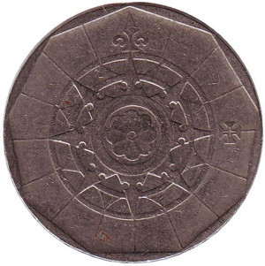 Роза вітрів. Монета 20 ескудо. 1981-2001 рік, Португалія.(Г) Полтава - фото 1