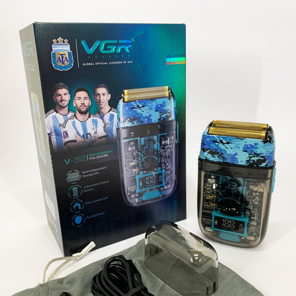 Портативна чоловіча професійна бритва VGR, Електричне бездротове гоління, Бритва професійна для гоління WJ-52 Львів - фото 12