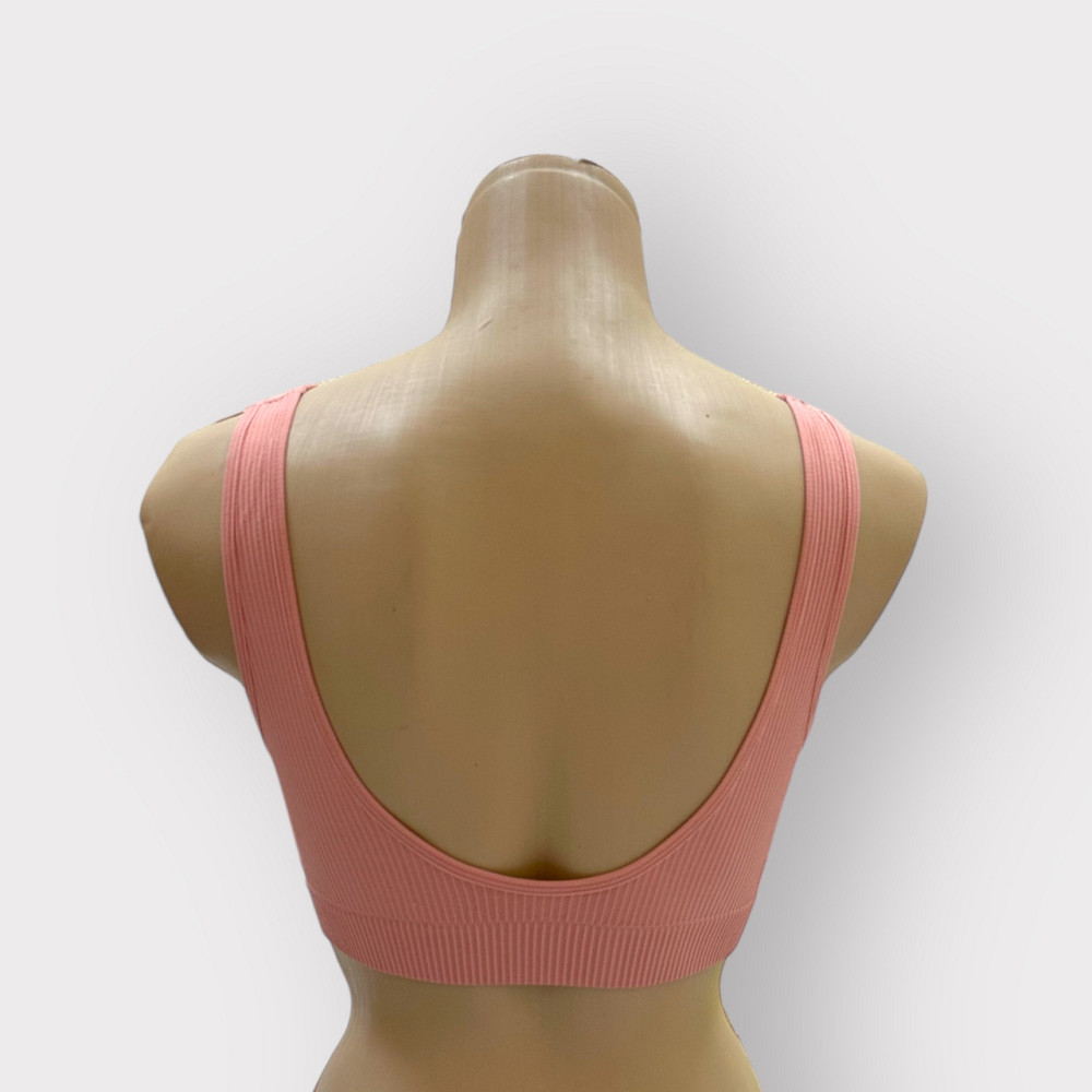 Топ бюстгальтер рубчик з широкою гумкою Рожевий XL/2XL Харків - фото 3