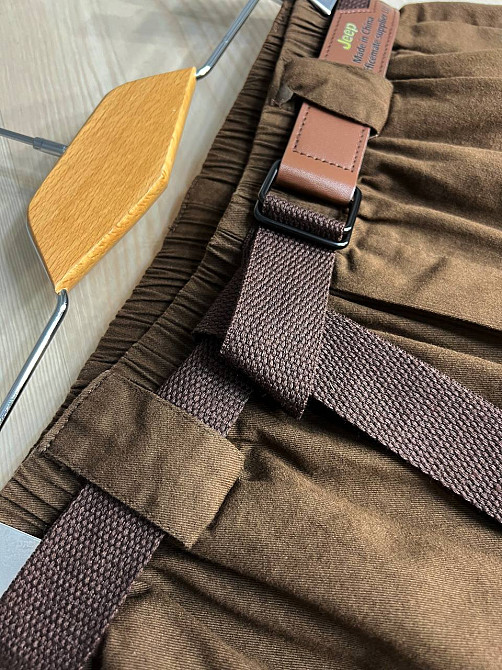 Брюки женские A-N 712 МОМ jeans широкие бананы облегченный тонкий коттон с ремнем коричневые, коричн Одесса - изображение 10