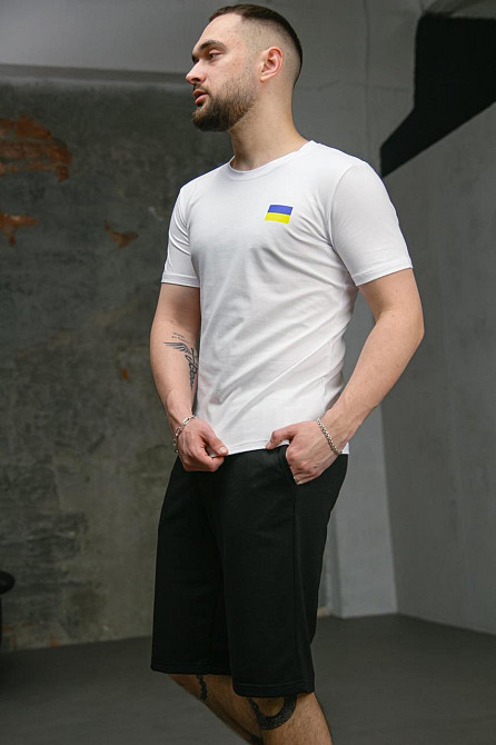 Чоловічий літній костюм Футболка + шорти Intruder літній комплект для чоловіків повсякденний чорний XL Одеса - фото 3