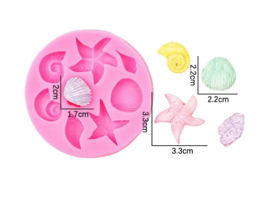 Молд силиконовый морской 85 мм розовый Киев