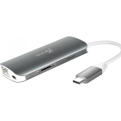 Порт-репликатор J5create Dock-Station USB-C 9-in-1 (хаб/HDMI/PD/картридер) (JCD383-N) Винница - изображение 2