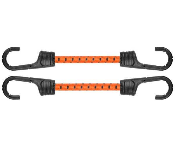 Шнур еластичний гумовий 60см х 2шт. з металевими гачками PVC BUNGEE CORD HOOK, BCH2-08060OR-B Київ - фото 1