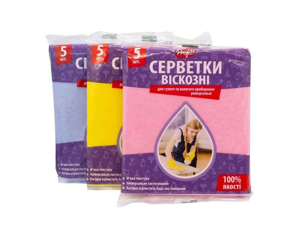 Серветки для прибирання 5шт універсальна ТМ Profit! Київ - фото 1