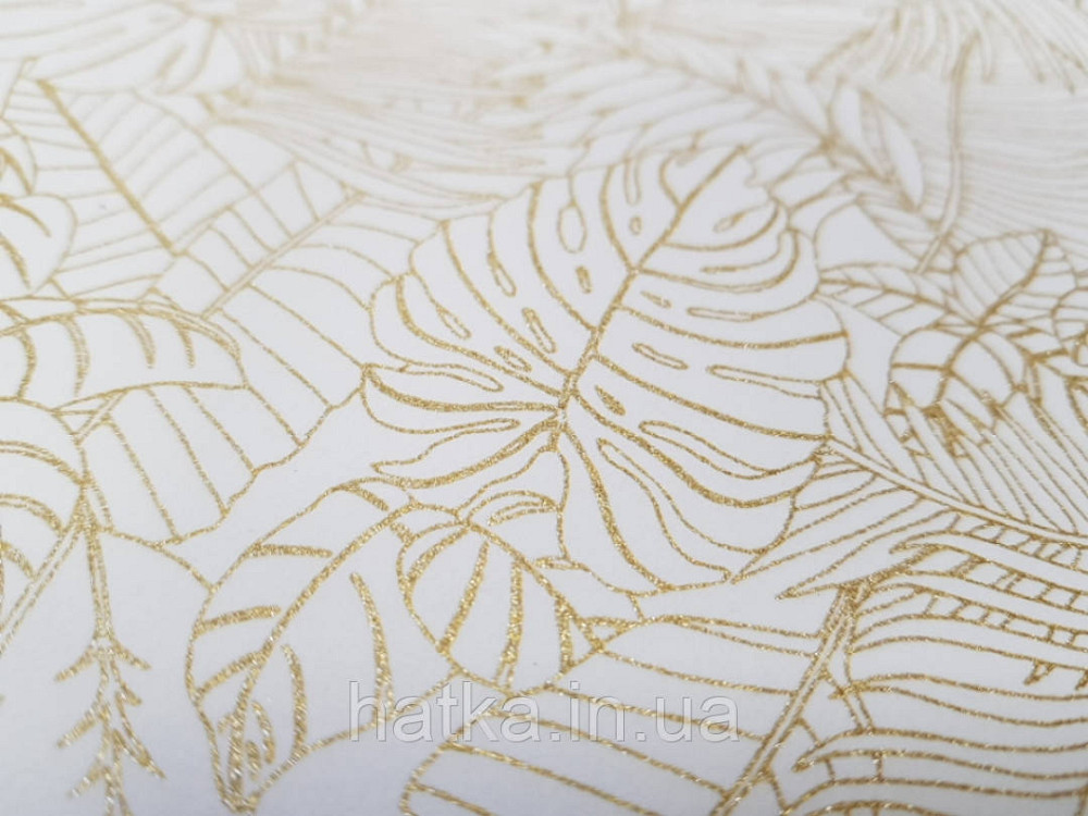 Обои флизелиновые  Khroma LAV304 LA VIE EN ROSE молочные ветки листья золотистые Киев - изображение 1