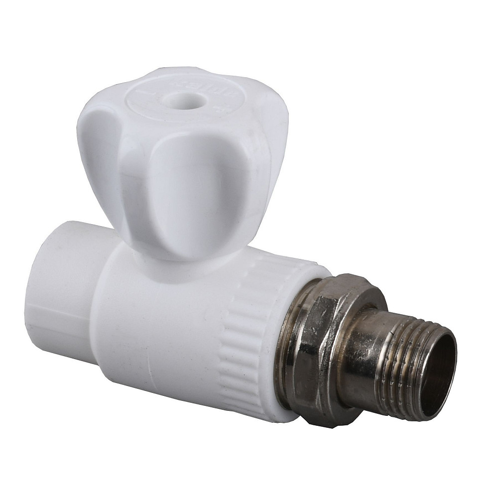 Кран радіаторний прямий Kalde PPR ф20x1/2 (білий)  22010 Тернопіль - фото 1