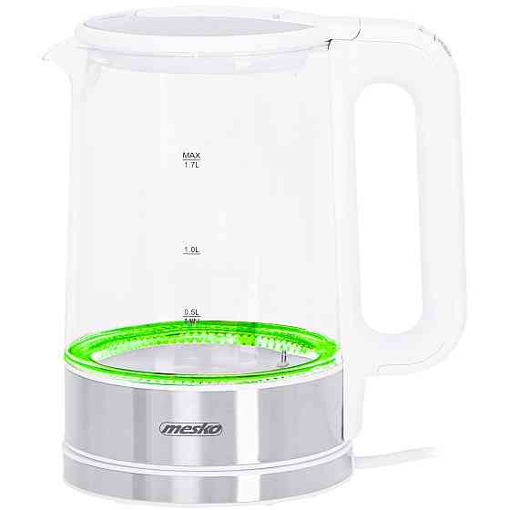 Електрочайник Mesko MS 1301 white 1850-2200Вт/ 1.7л/ скло/ встановлення температури Вінниця