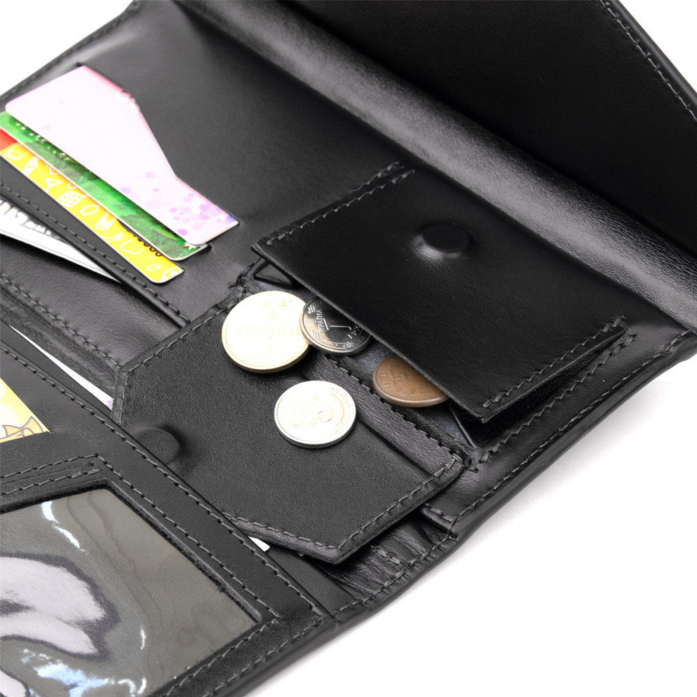 Багатофункціональний клатч Чорний (GRANDE PELLE) Київ - фото 2