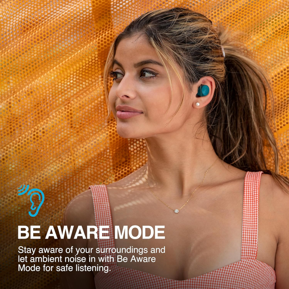 Бездротові навушники JLab Go Air Pop+ White Bluetooth-навушники з мікрофоном акумуляторні вологозахищені Хмарно-білі Київ - фото 5