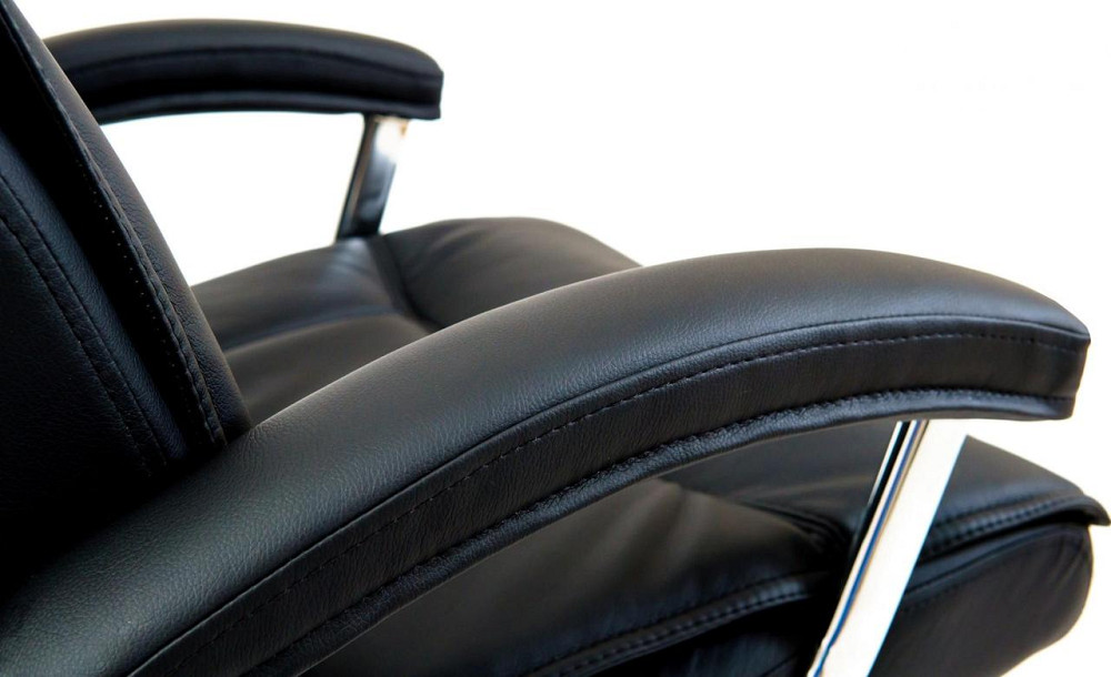 Офисное Кресло Руководителя Richman Burgas Кожа Комбо Lux Хром М1 Tilt Черный Днепр - изображение 4