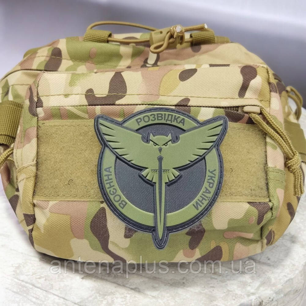 Воєнна розвідка України сова олива шеврон / патч Київ - фото 3
