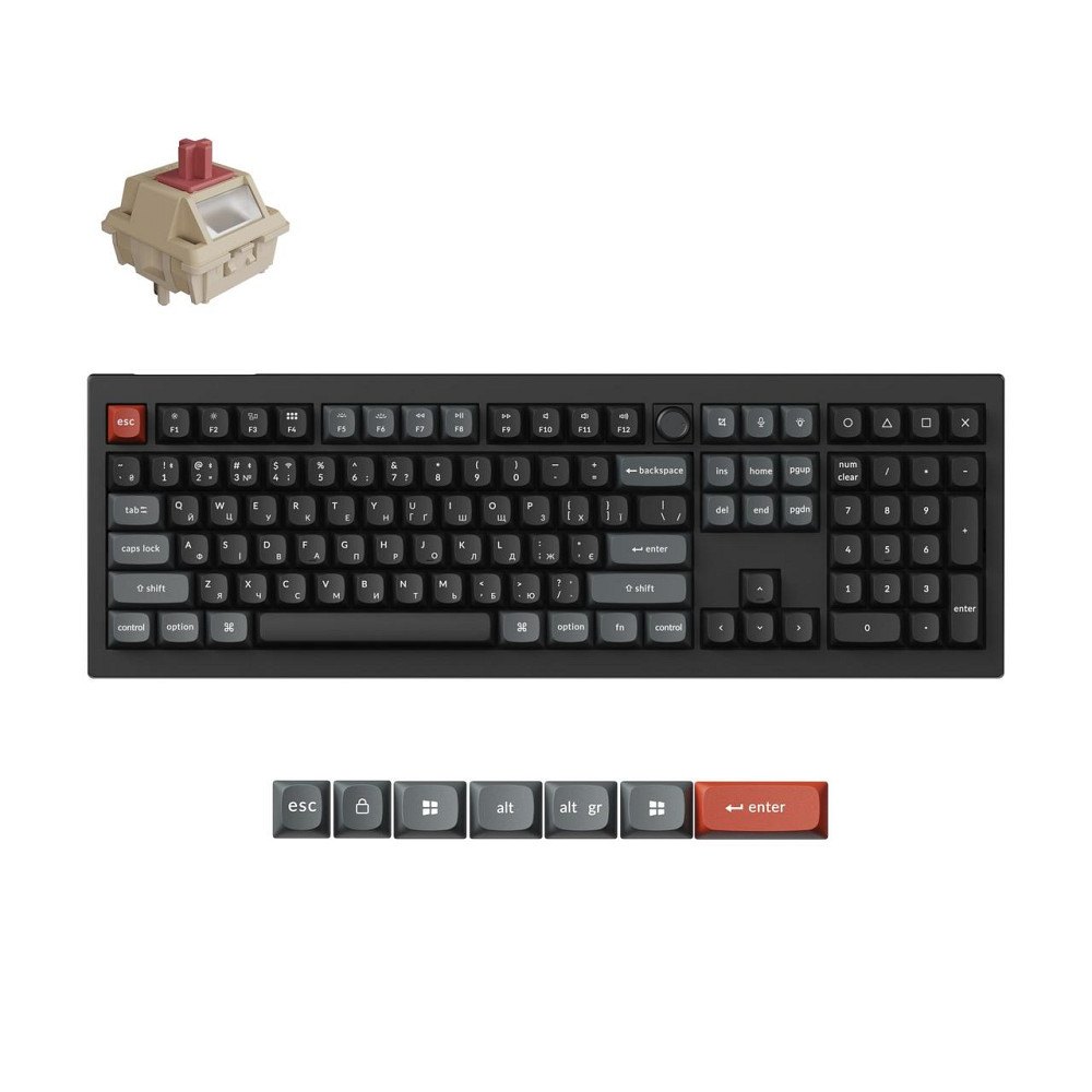 Клавіатура бездротова Keychron V6 Ultra Keychron Red Switch Black RGB (V6U-D1-UA) ( 22189 ) Харьков - изображение 7