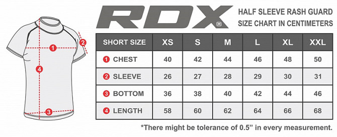 Рашгард із коротким рукавом RDX Lycra Orange S Кам'янське - фото 4