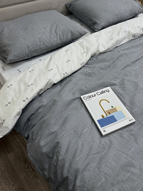 Ecotton Комплект наволочок Ecotton 50х70 см із сатину 2 шт сірого кольору Коломыя - изображение 4