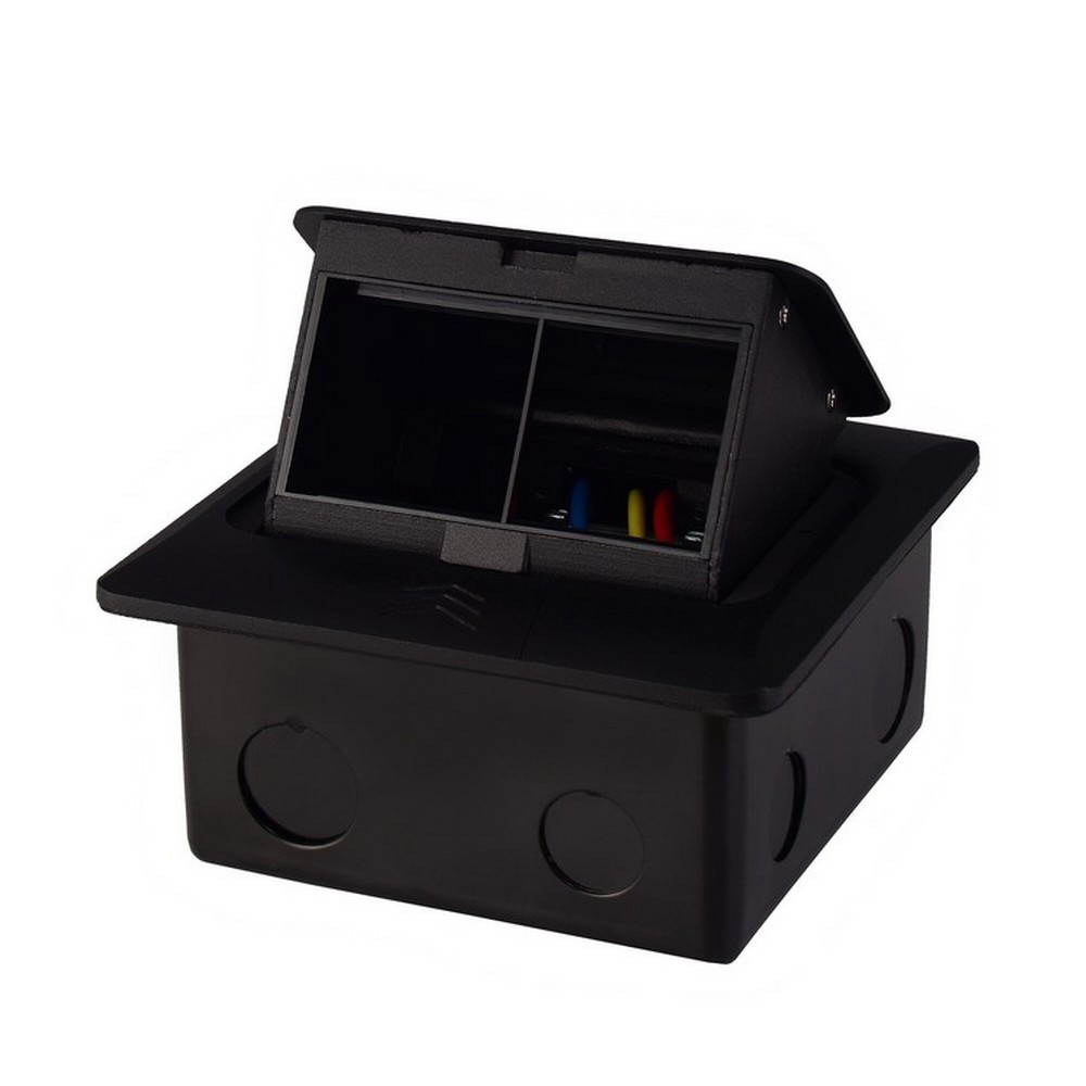 Розетковий люк підлоговий LIVOLO чорний, вбудований у підлогу, пустий корпус без розеток для наповнення будь-якими модулями, з кришкою, IP44, алюміній Коломыя - изображение 5