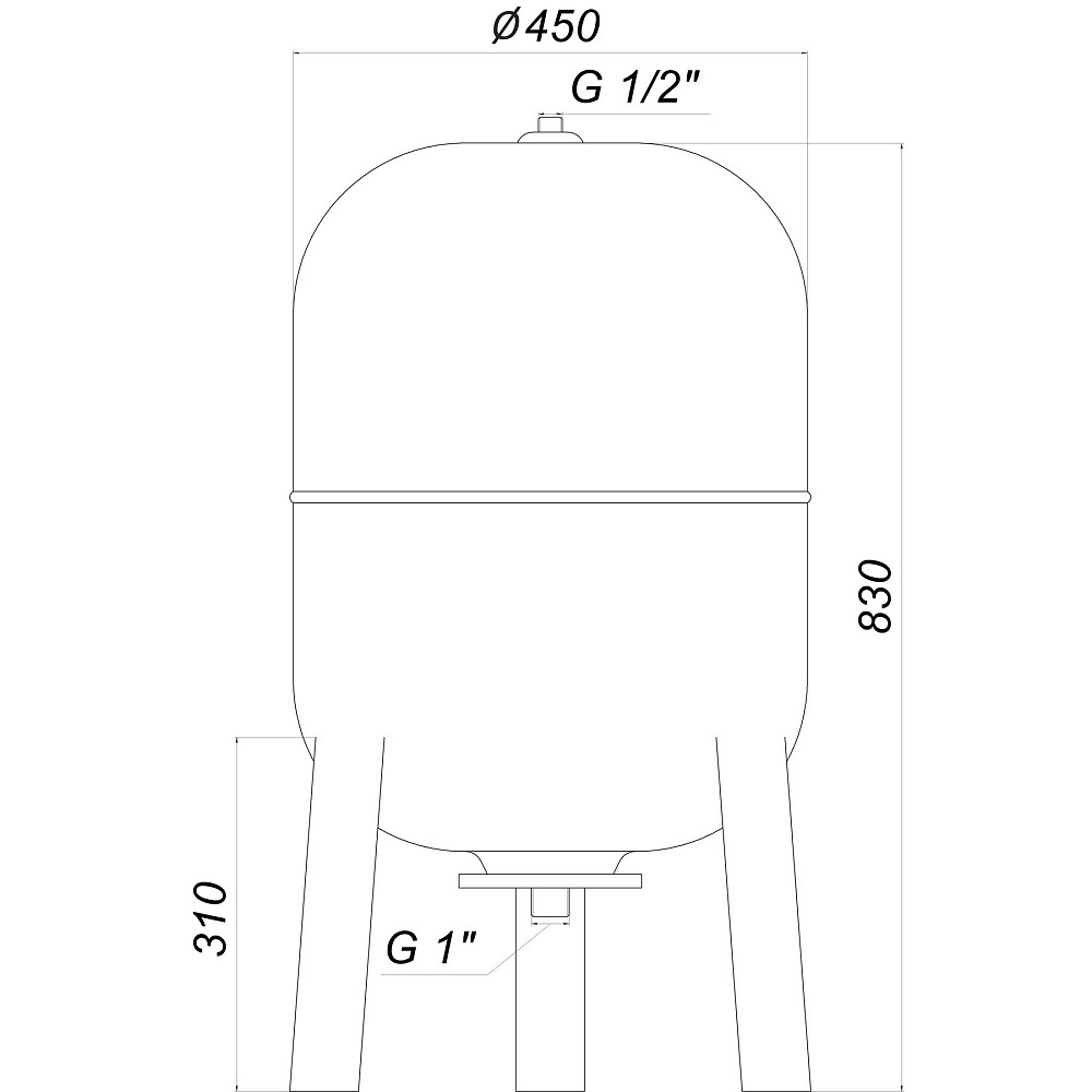 Гідроакумулятор   80л Zilmet ultra-pro 10bar ВЕРТИКАЛЬНИЙ ( 1100008004 ) Тернопіль - фото 7
