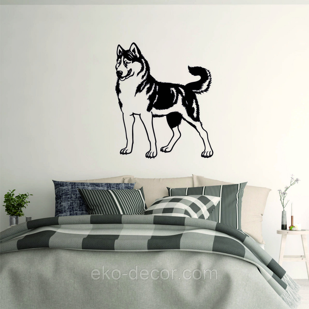 Декоративное настенное Панно «Хаска», Декор на стену 90*76 см, Черный Киев - изображение 3