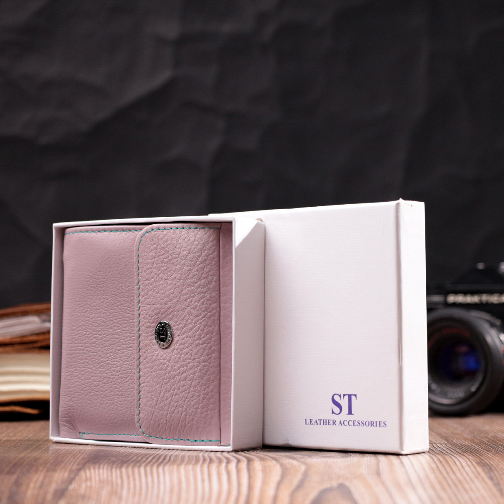 Кошелек для женщин среднего размера из натуральной кожи ST Leather 19495 Бежевый Киев - изображение 8