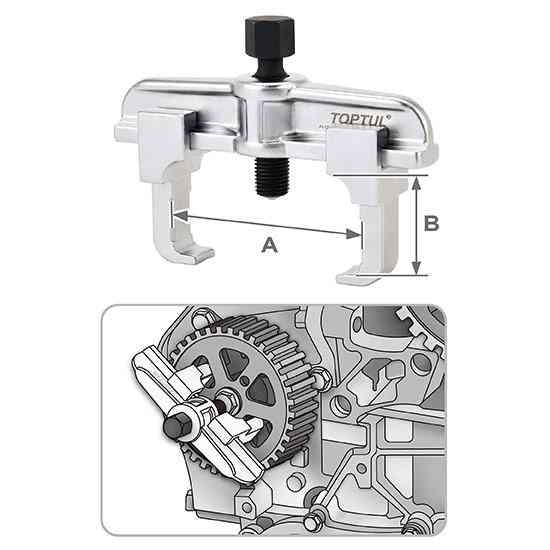 Набір знімачів шківа розпочила VAG, 5 од. (VW/Audi/Skoda/SEAT, для 5/6-променевих шківів) TOPTUL JGAI0505 Одеса