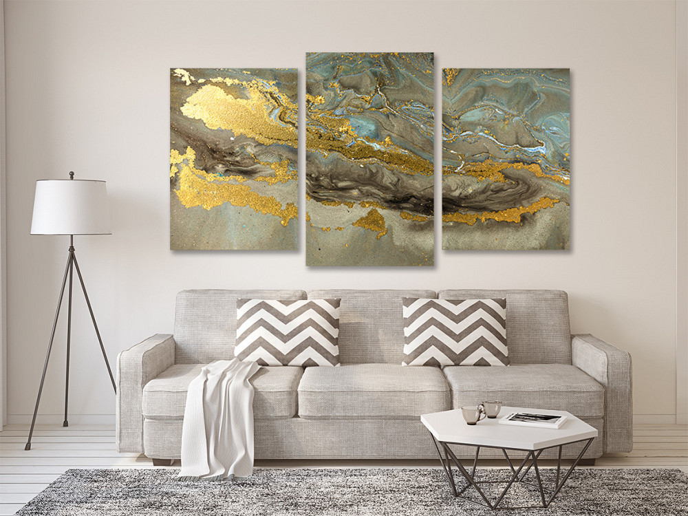 Модульная картина в гостиную / спальню   Флю-Арт  золото  Art-711_3 Київ - фото 2