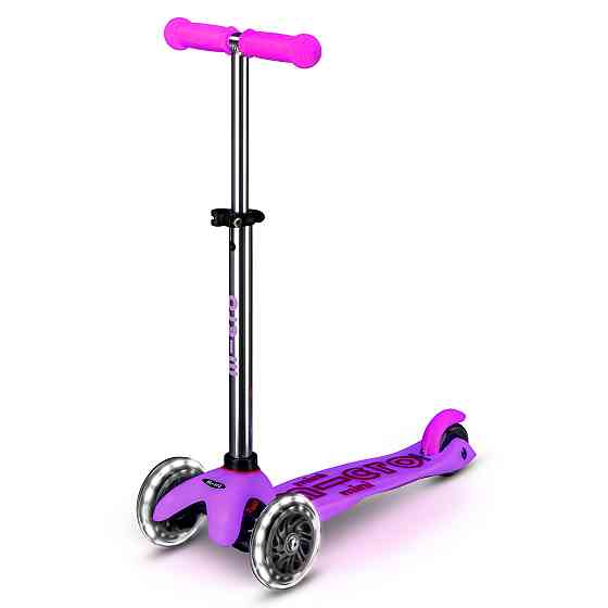 Самокат Micro серії Mini Deluxe Glow LED – Морозний рожевий Дніпро