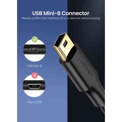 Дата кабель USB 2.0 AM to Mini 5P 1.0m US132 black Ugreen (10355) Вінниця