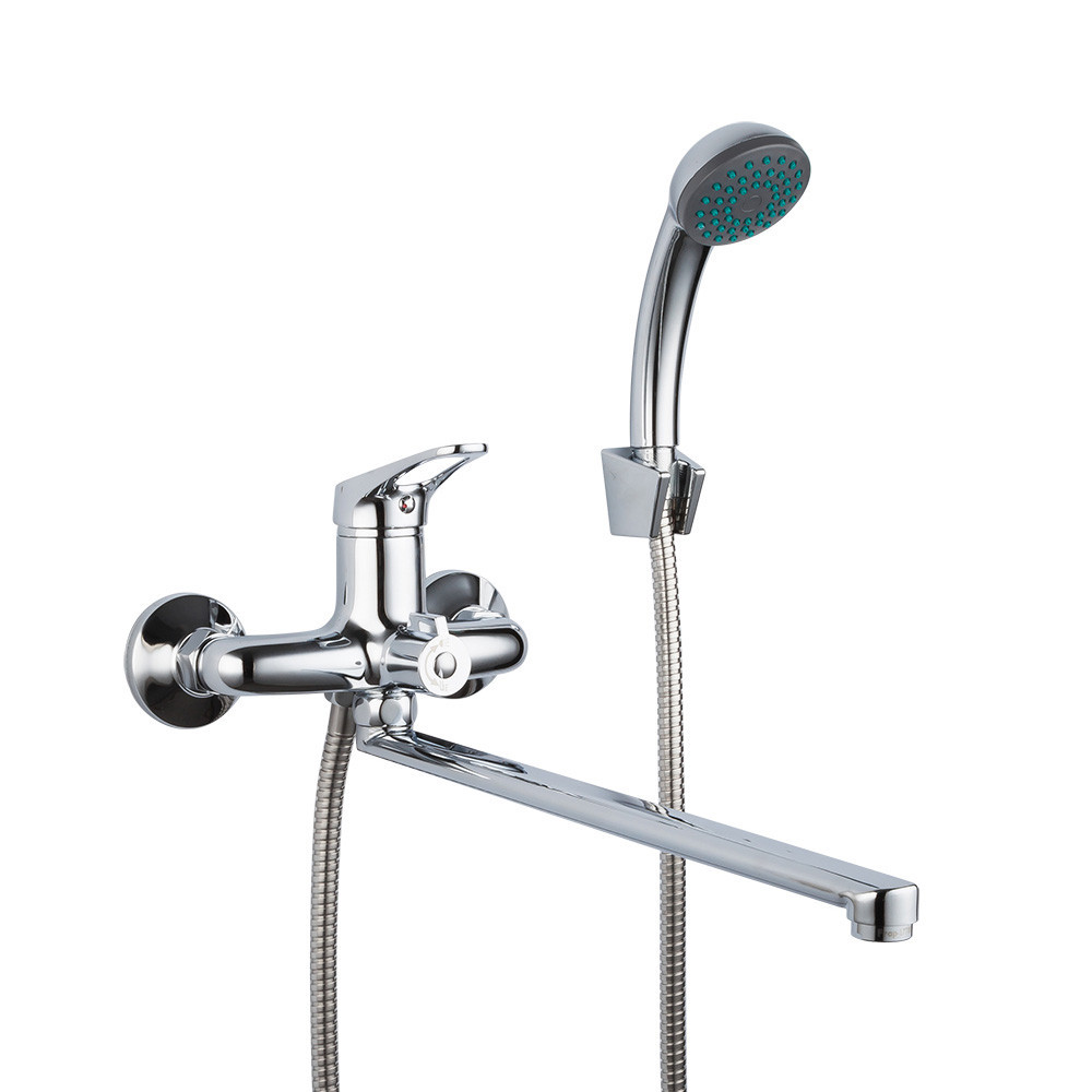 Змішувач для ванни FRAP F2213 з душовим гарнітуром, довгий вилив Київ - фото 1