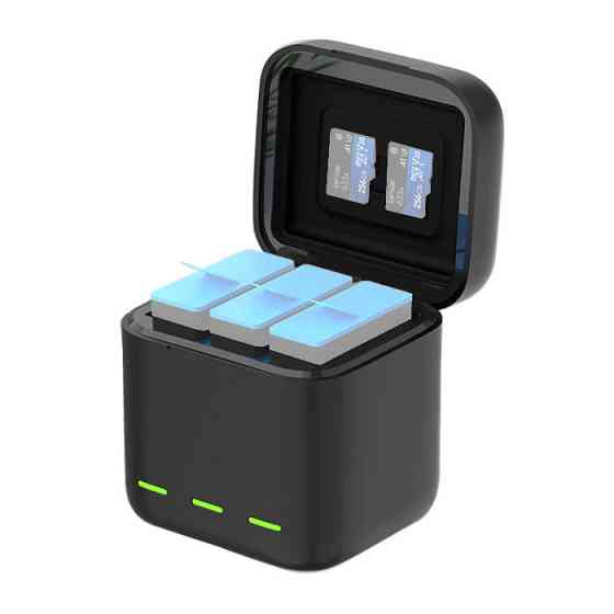 Зарядка GoPro 12 / 11 / 10 / 9 три слоти Telesin GP-BCG-901 Київ