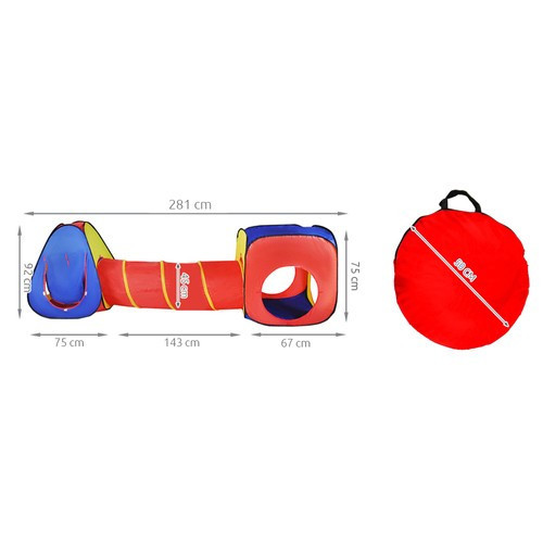 Дитячий намет ігровий з тунелем для дому та саду 3в1 + чохол Kruzzel (22523) Нововолинськ - фото 8