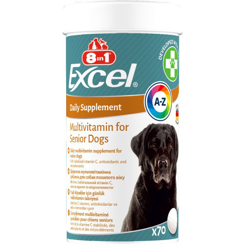 Витамины 8in1 Excel Multi Vitamin Senior для пожилых собак мультивитамин 70 шт Киев - изображение 1