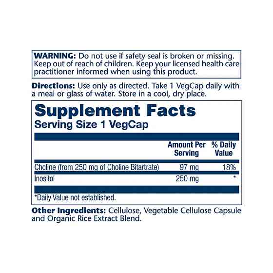 Choline &amp; Inositol - 100 vcaps Луцк