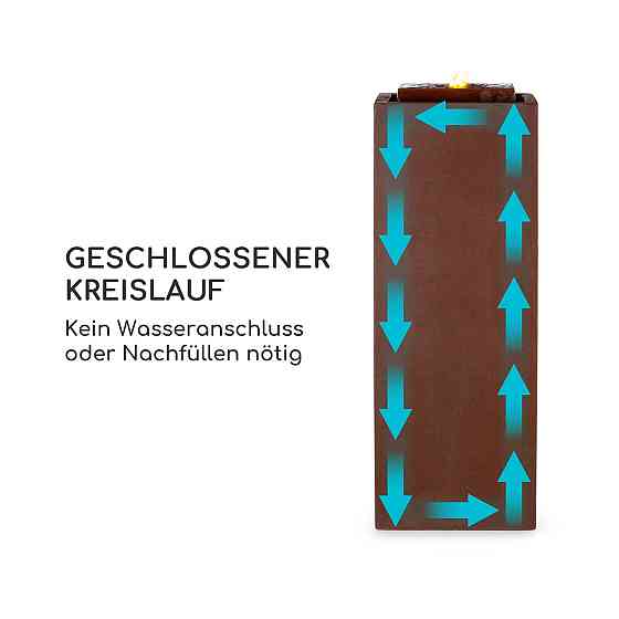 Садовый фонтан Мессина LED 30 x 84 x 30 см Цемент Медь (Германия, читать описание) Ровно