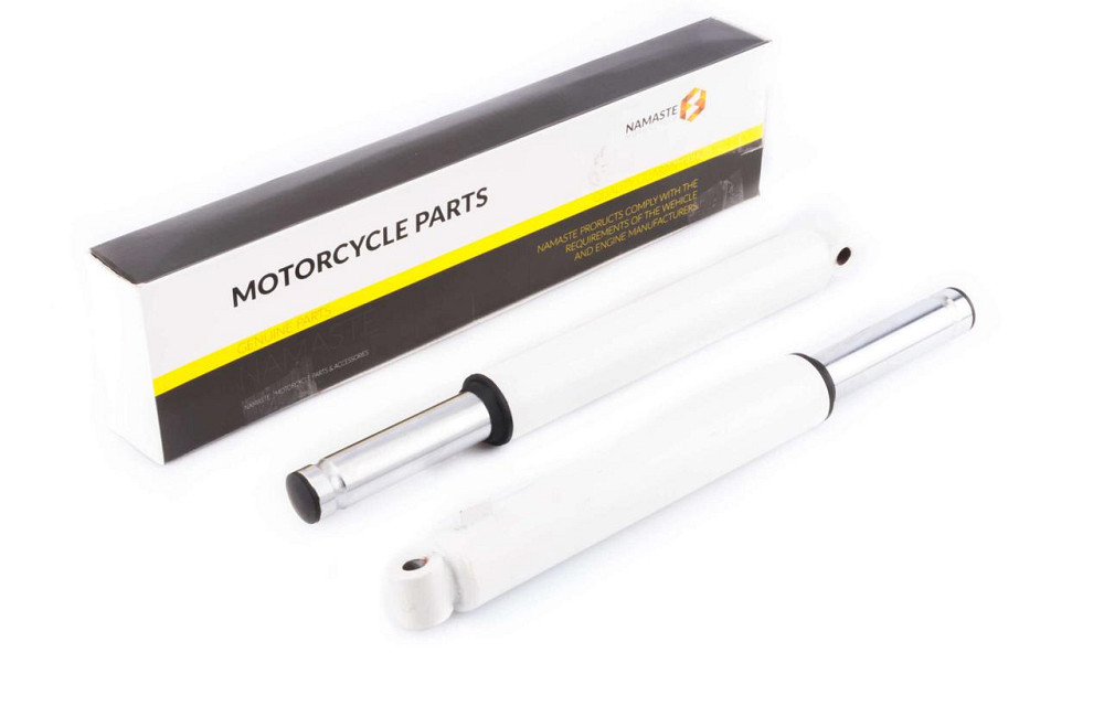 Пір'я вилки скутер Хонда Діо (барабанне гальмо) (білі) Мукачево - фото 1