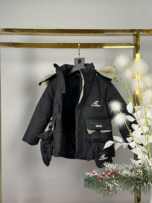 Дитяча зимова курточка для хлопчика з рукавицями на холофайбері 98,104,110,116,122 Миколаїв - фото 2