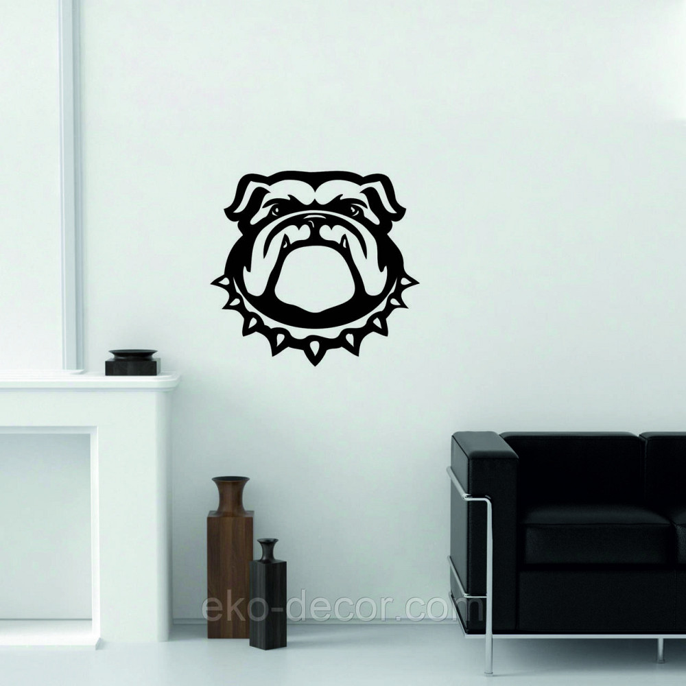 Декоративне настінне Панно «Бульдог», Декор на стіну 70*70 см, Чорний Київ - фото 6