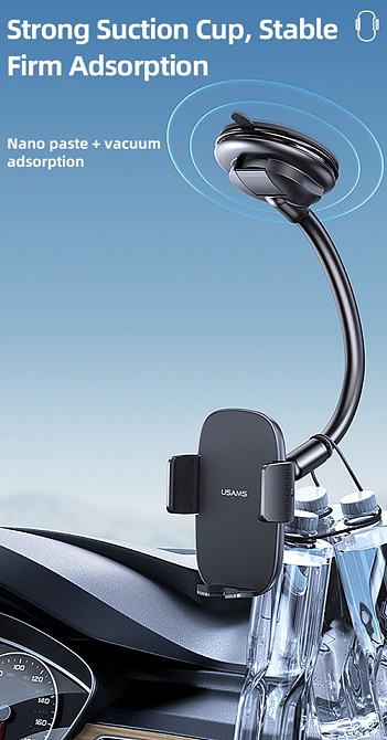 Тримач автокріплення: Xiaomi, Samsung, iPhone: USAMS US-Z1065. Київ - фото 5