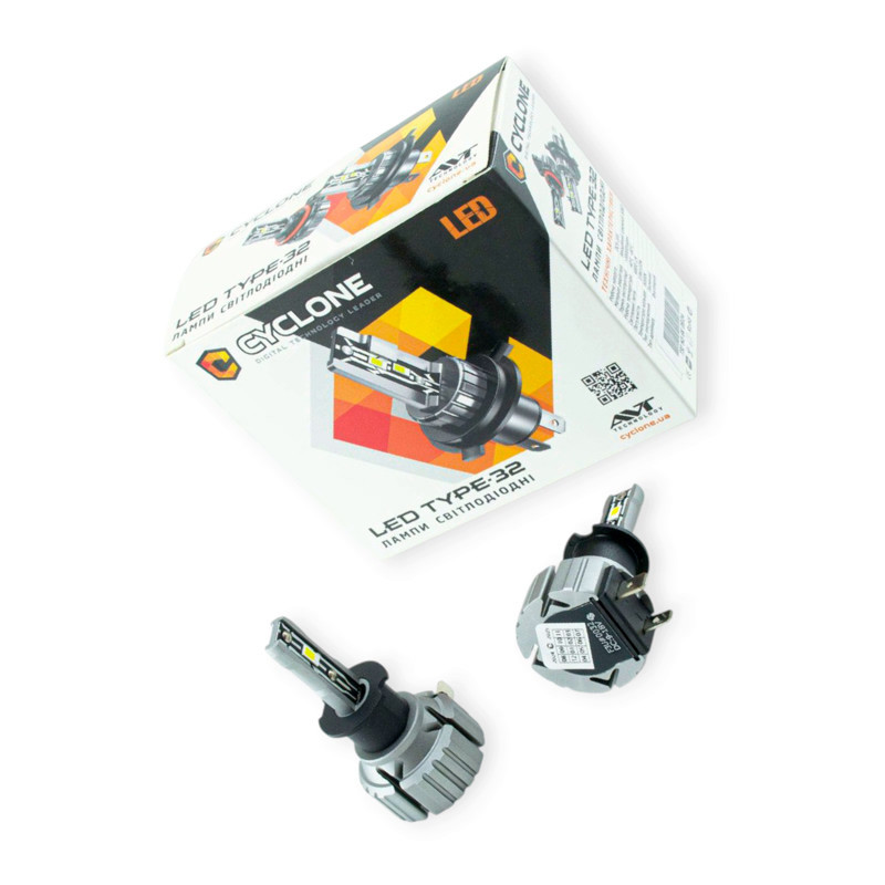 Автолампа H3 12V Type 32 15W 6000K 4800L LED радіатор Мукачево - фото 1