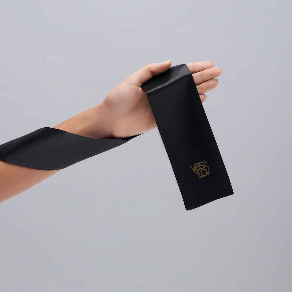 Сатинова пов'язка на очі YESforLOV BLACK SATIN BLINDFOLD (м'яте паковання!!!) Sex Aura Київ - фото 3