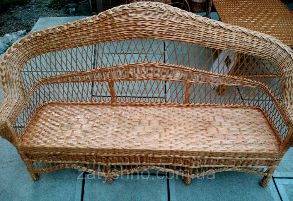 Диван плетений великий натурального кольору Київ - фото 7