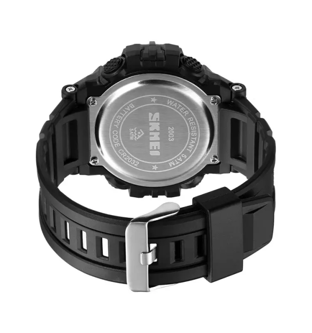 Мужские спортивные часы Skmei 2003 (Черные с черным) Киев - изображение 5