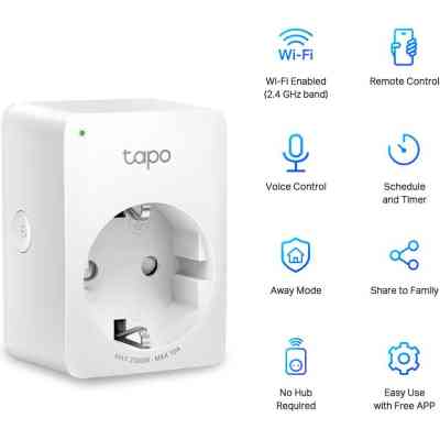 Розумна розетка TP-Link Tapo P100M N300 BT 10A (TAPO-P100M) Вінниця